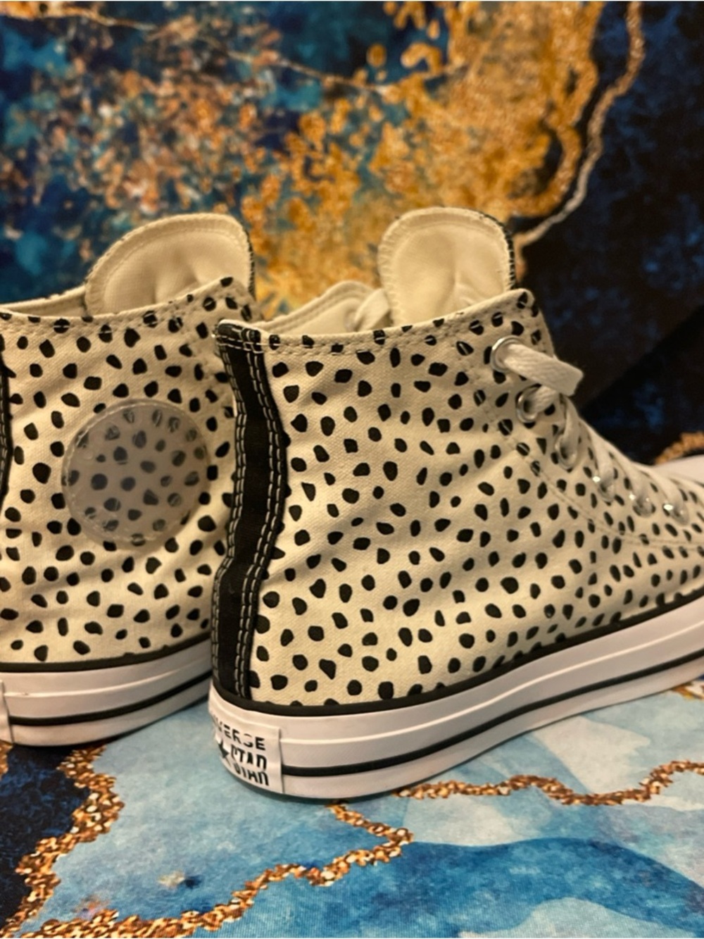 Converse Chuck Taylor All Star High Top Women’s 7 Dalmatian Animal Print Shoes - Picture 10 of 16